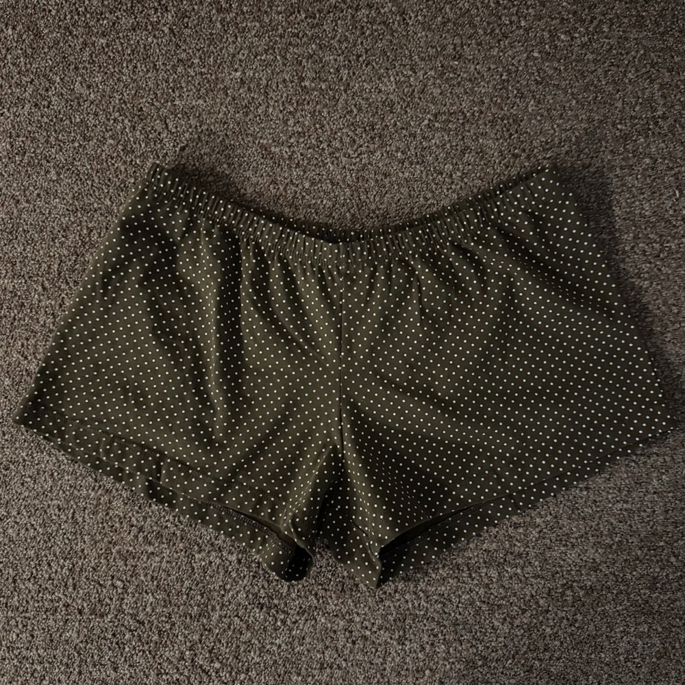 BRANDY MEVILLE BROWN POLKA DOT SHORTS